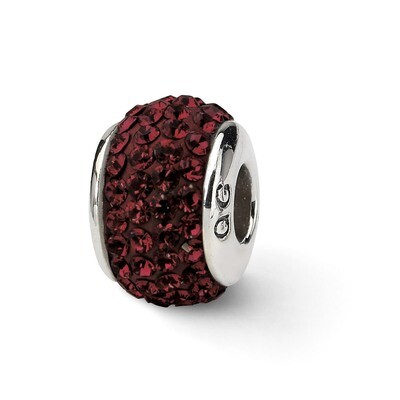 Crimson Full Swarovski Crystal Bead Sterling Silver QRS1992, MPN: QRS1992, 883957514932