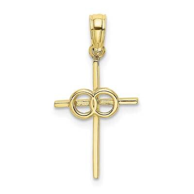 Infinity Circles Cross Charm 10k Gold Polished 10K8398, MPN: 10K8398,