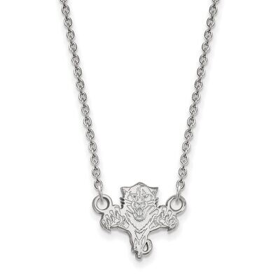 Florida Panthers Small Pendant with Chain Necklace 10k White Gold 1W007PTH-18, MPN: 1W007PTH-18, 88…