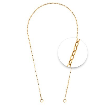 Nikki Lissoni Belcher Oval Chain 3X2mm For Tags Gold-Plated 40cm. Dependent On The Size of The Tag …