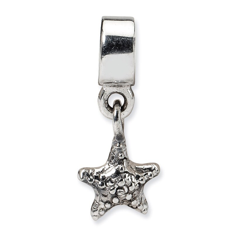 Starfish Dangle Bead - Sterling Silver QRS1426, MPN: QRS1426, 883957304472