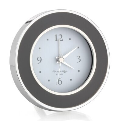 Addison Ross Taupe &amp; Silver Silent Alarm Clock 4 x 4 InchSilver-plated FR5502, MPN: FR5502, UPC/EAN…