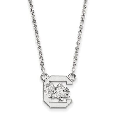 University of South Carolina Small Pendant with Chain Necklace 14k White Gold 4W015USO-18, MPN: 4W0…