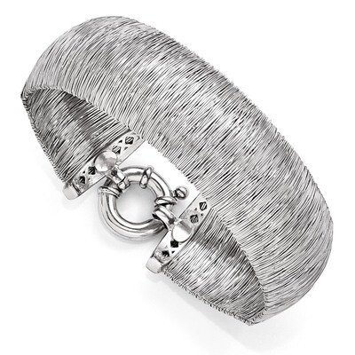 Leslie&#39;s Polished and Textured Bracelet 7.5 Inch - Sterling Silver HB-QLF353-7.5, MPN: QLF353-7.5, …