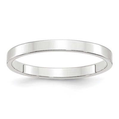 2.5mm Lightweight Flat Band 10k White Gold WFLL025 Engravable, MPN: WFLL025, 886774464664