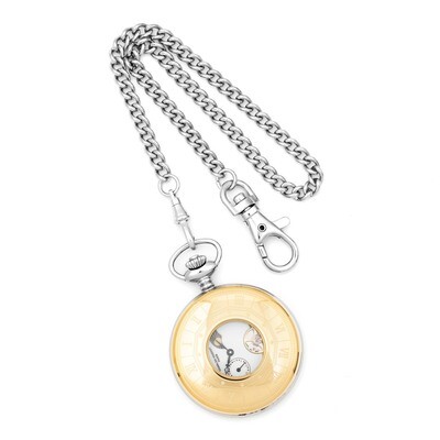 Charles Hubert IP-plated Off White Dial Pocket Watch XWA581, MPN: XWA581, 811233010700