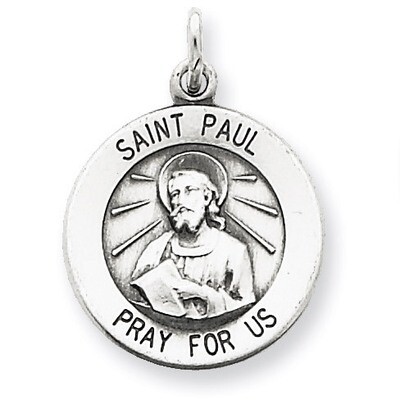 Saint Paul Medal Antiqued Sterling Silver QC5749, MPN: QC5749, 191101184055