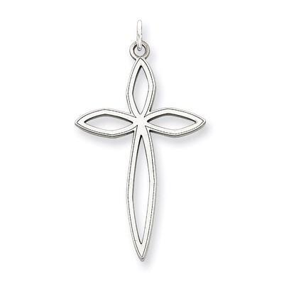 Cross Pendant Laser Designed Sterling Silver QXR125, MPN: QXR125, 883957546063