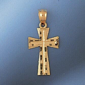 Dazzlers Jewelry Cross Pendant Necklace Charm Bracelet in Yellow, White or Rose Gold 8304, MPN: DZ-…