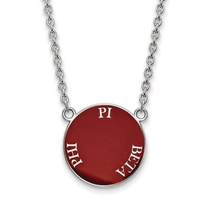 Pi Beta Phi Small Enameled Pendant with 18 Inch Chain Sterling Silver SS013PBP-18, MPN: SS013PBP-18…
