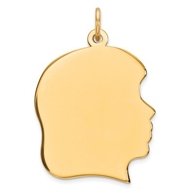 Engravable Girl Polished Disc Charm Sterling Silver Gold-plated QM365G/18, MPN: QM365G/18, 88395732…