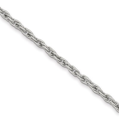 Silver-tone Steel 4.25mm Rope Pocket Watch Chain FTL161W, MPN: FTL161W,