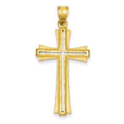 Diamond -Cut &amp; Satin Cross Pendant 14k Gold C172, MPN: C172, 883957456737