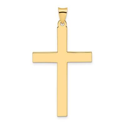 Solid Cross Pendant 14k Gold Polished XR2077, MPN: XR2077,
