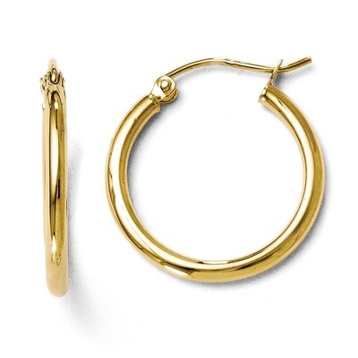 Leslie&#39;s Polished Hinged Hoop Earrings - 10k Gold HB-TA02, MPN: TA02, 886774569796