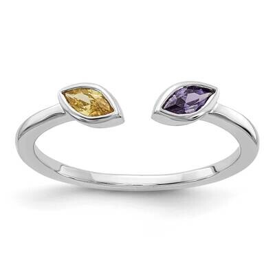 Amethyst &amp; Citrine Ring 14k White Gold RM4296-AM/CI-WA, MPN: RM4296-AM_CI-WA, 883957311968