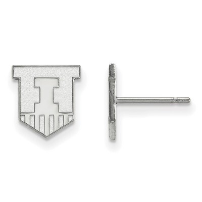 University of Illinois x-Small Post Earrings 10k White Gold 1W049UIL, MPN: 1W049UIL, 191101095597