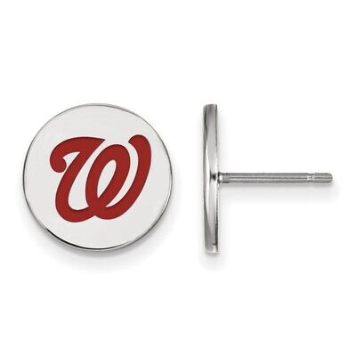 Washington Nationals Small Enamel Disc Earring Sterling Silver SS021NAT, MPN: SS021NAT, 886774629131
