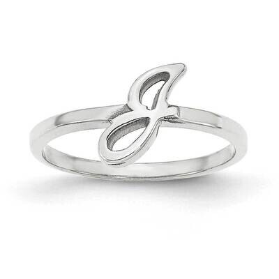 Laser Polished Initial Script or Block Font Ring 10k White Gold 10XNR78W, MPN: 10XNR78W, 8867745662…