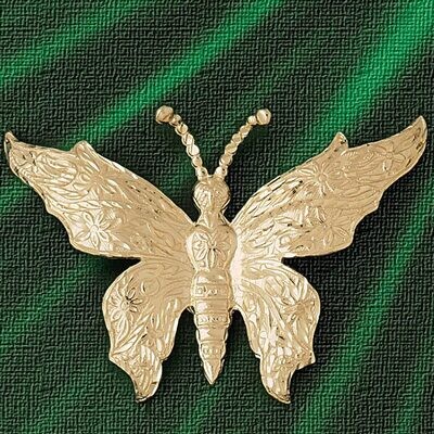 Dazzlers Jewelry Butterfly Pendant Necklace Charm Bracelet in Yellow, White or Rose Gold 3084, MPN:…
