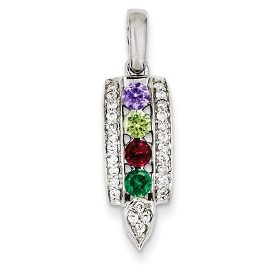 4 Birthstones Family Jewelry Diamond Semi-Set Pendant 14k White Gold XMPW25/4, MPN: XMPW25/4, 88395…