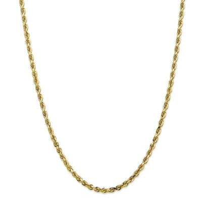 4mm Diamond-Cut Quadruple Rope Chain 26 Inch 10k Gold 10QT030-26, MPN: 10QT030-26, 191101715198