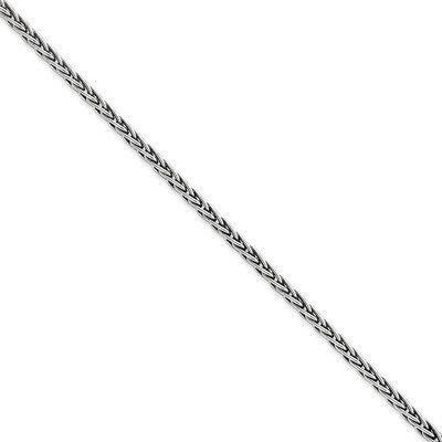 18 Inch 3.25mm Antiqued Square Spiga Chain Sterling Silver Solid QH369-18, MPN: QH369-18, 883957954…