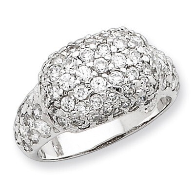 CZ Pav Ring Sterling Silver QR2107-7