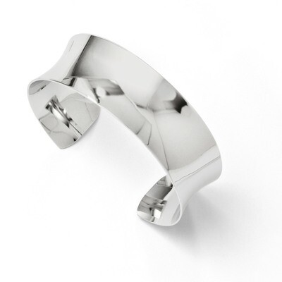Polished Slip-On Bangle Sterling Silver QLF212