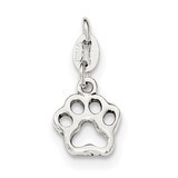 Paw Print Charm Sterling Silver Polished QC8874, MPN: QC8874, 886774760025