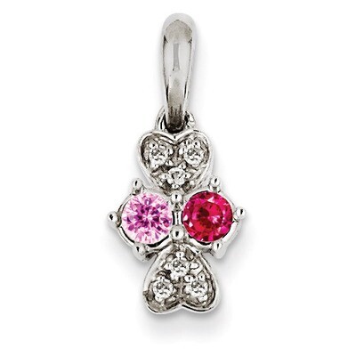 2 Birthstones Family Jewelry Diamond Semi-Set Pendant 14k White Gold XMPW27/2, MPN: XMPW27/2, 88395…