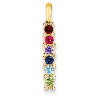 6 Birthstones Family Jewelry Diamond Semi-Set Pendant 14k Yellow Gold XMP31/6, MPN: XMP31/6, 883957…