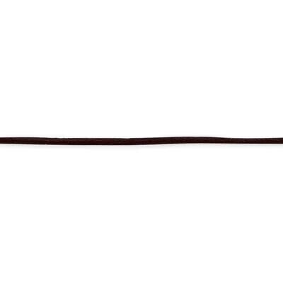 20 Inch 2mm Brown Leather Cord Necklace Sterling Silver QG1307-20, MPN: QG1307-20, 883957950112
