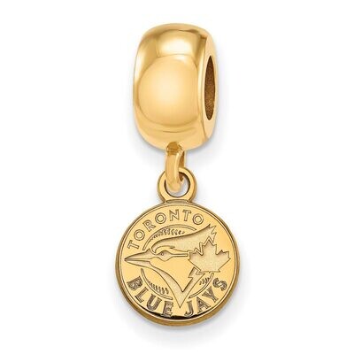 Toronto Blue Jays Bead Charm x-Small Dangle Gold-plated Silver GP011BLU, MPN: GP011BLU, 886774912349