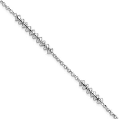 1 Inch Extender Bracelet Sterling Silver Rhodium-Plated Polished QG5975-7, MPN: QG5975-7,