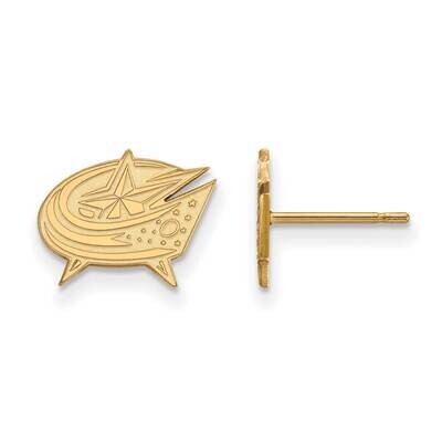 Columbus Blue Jackets Extra-Small Post Earrings Gold-plated Sterling Silver GP021BJA, MPN: GP021BJA…