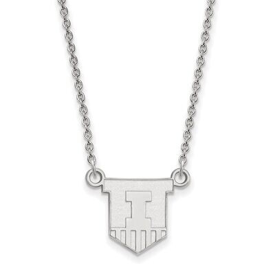 University of Illinois Small Pendant with Necklace Sterling Silver SS054UIL-18, MPN: SS054UIL-18, 8…