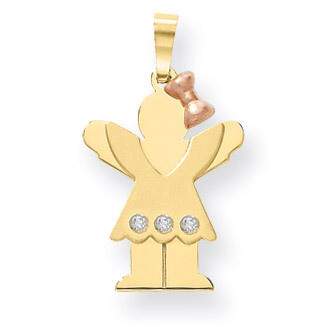 Diamond Kid Pendant 14k Two-tone Gold XK479AA, MPN: XK479AA, 883957117386