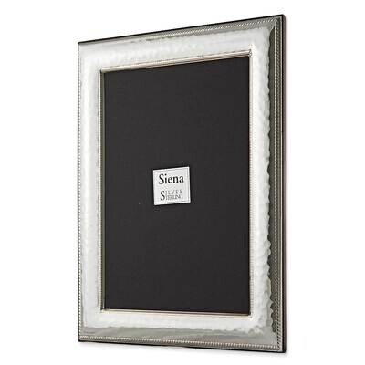Bilaminate Hammered Roped Border 5X7 Picture Frame Sterling Silver GM12612, MPN: GM12612,