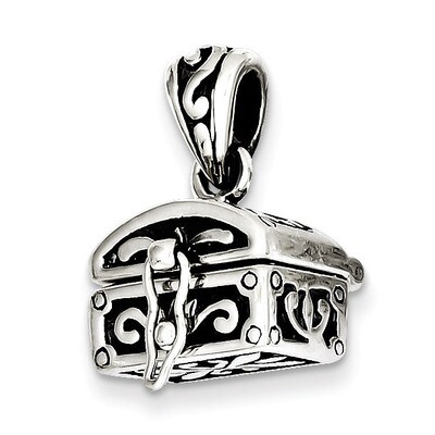 Chest Pendant Antiqued Sterling Silver QC5270, MPN: QC5270, 883957912691