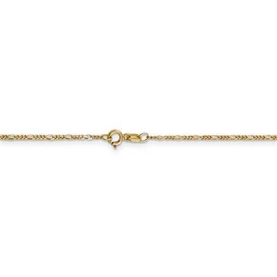 22 Inch 1.25mm Flat Figaro Chain 14k Yellow Gold PEN7-22, MPN: PEN7-22, 191101833137