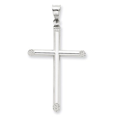 Hollow Cross Pendant 14k White Gold K3714, MPN: K3714, 886774100920