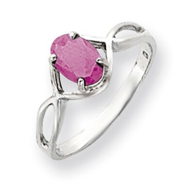 Pink Sapphire Ring 14k white Gold 7x5mm Oval Y4645SP, MPN: Y4645SP, 883957566511