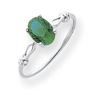 Emerald Ring 14k white Gold 7x5mm Oval Y4655E, MPN: Y4655E, 883957566139
