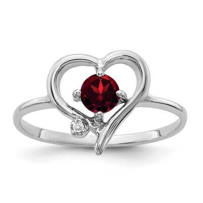 4mm Garnet Aaa Diamond Ring 14k White Gold X9737GA/AAA, MPN: X9737GA_AA, 883957639482