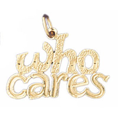Dazzlers Jewelry Who Cares Pendant Necklace Charm Bracelet in Yellow, White or Rose Gold 10701, MPN…