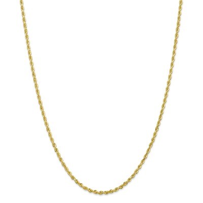 20 Inch 2.75mm Diamond -cut Quadruple Rope Chain 10k Gold 10QT021-20, MPN: 10QT021-20, 191101600494