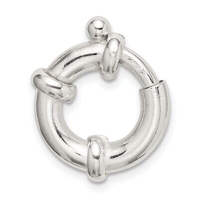 16.1mm Fancy Spring Ring Clasp Sterling Silver SS3435, MPN: SS3435,
