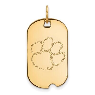 Clemson University Small Dog Tag 14k Yellow Gold 4Y027CU, MPN: 4Y027CU, 886774878102