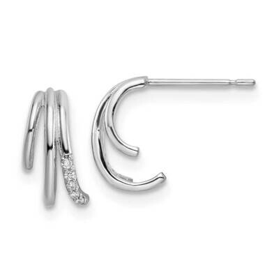 CZ Diamond Post Earrings 14k White Gold YE1991, MPN: YE1991, 191101799082